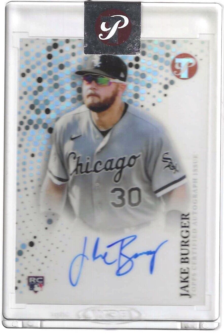 JAKE BURGER 2022 TOPPS PRISTINE ENCASED ROOKIE AUTO RC #PA-JBU