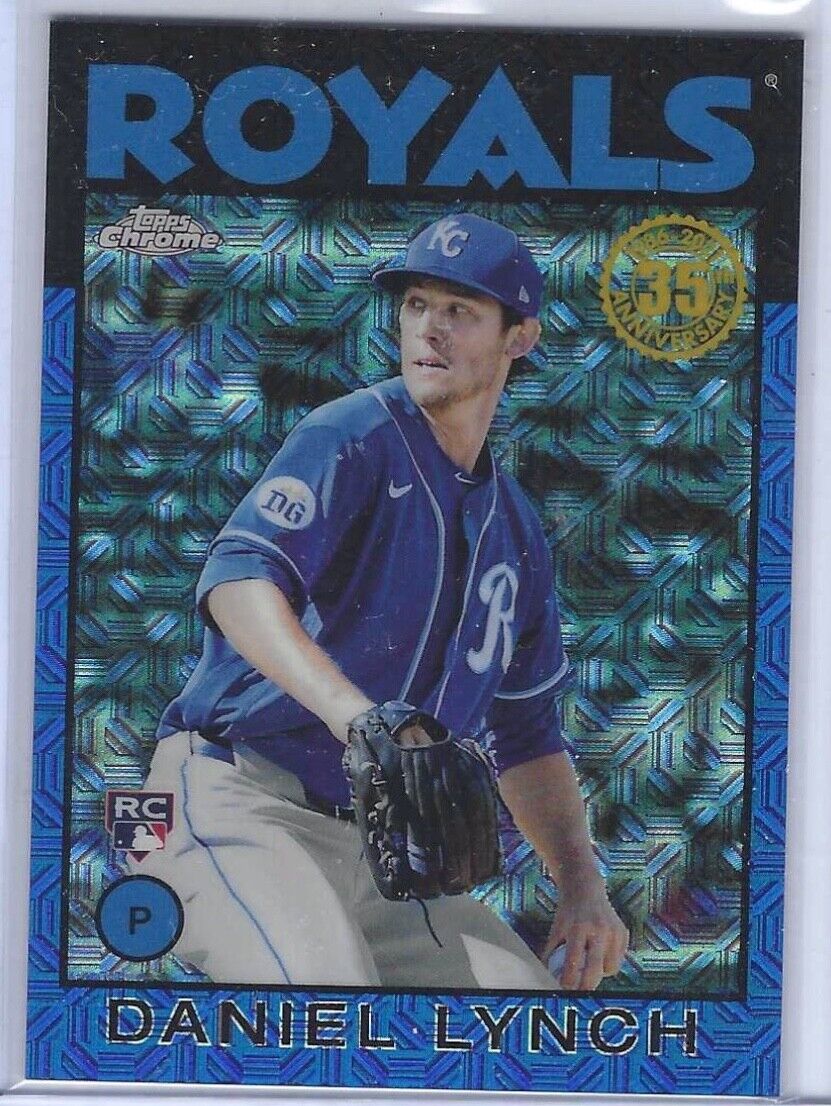DANIEL LYNCH 2021 TOPPS CHROME 35TH ANNIVERSARY BLUE REFRACTOR RC #D 019/150