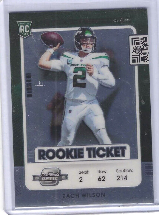 ZACH WILSON 2021 PANINI OPTIC CONTENDERS ROOKIE RC #98