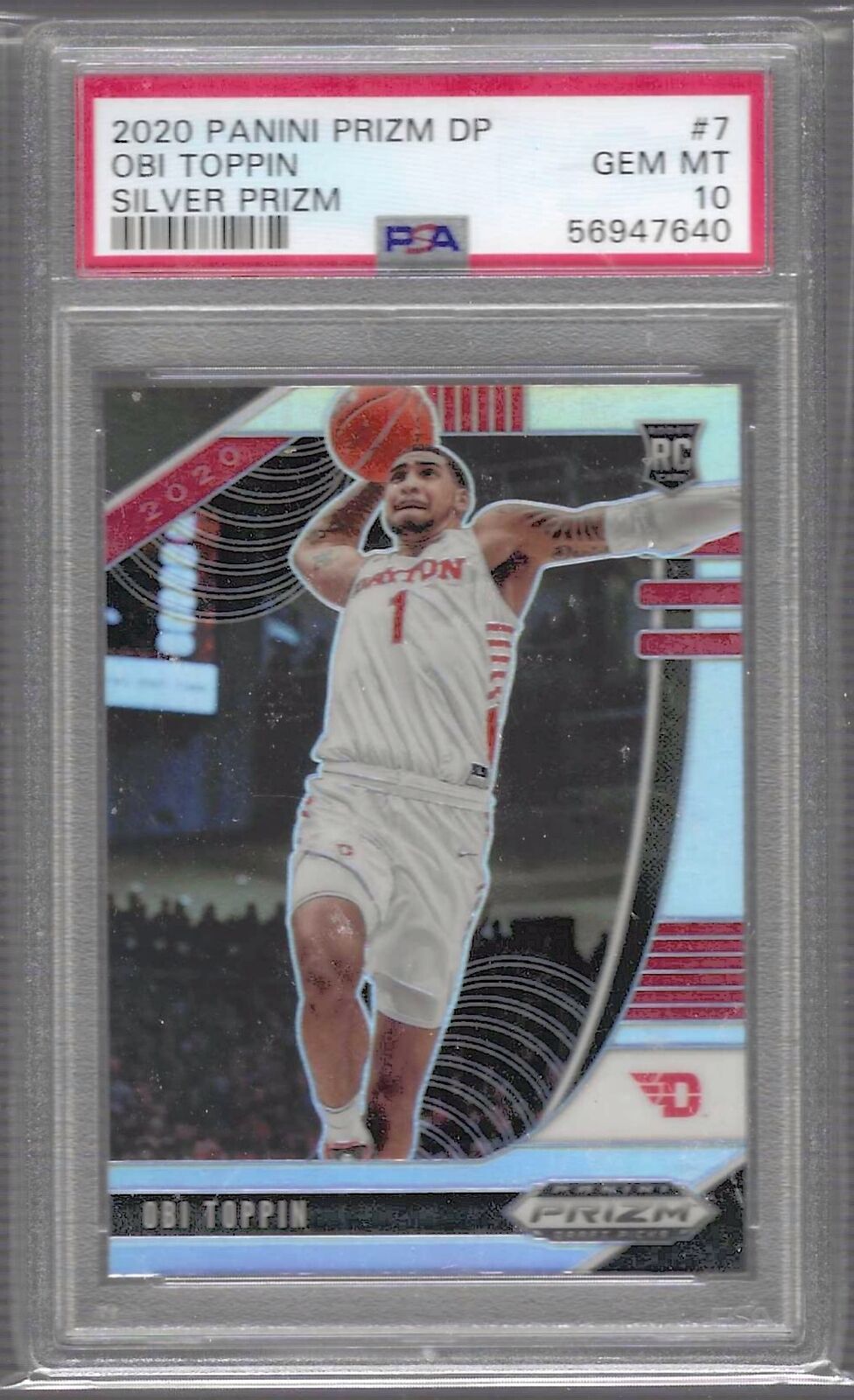 OBI TOPPIN 2020 PANINI PRIZM DRAFT PICKS SILVER PRIZM ROOKIE RC PSA 10 GEM MINT