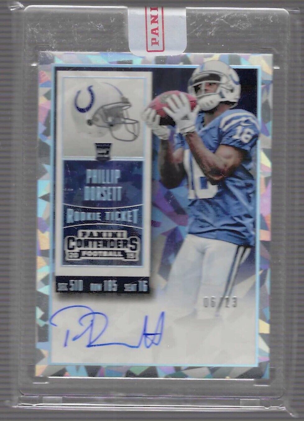 PHILLIP DORSETT 2015 PANINI CONTENDERS CRACKED ICE ROOKIE TICKET AUTO RC #D 6/23