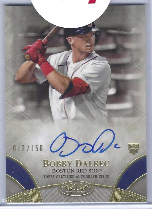 BOBBY DALBEC 2021 TOPPS TIER ONE ROOKIE ON CARD AUTO RC #D 012/150