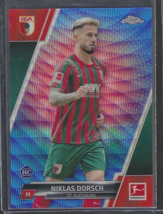NIKLAS DORSCH 2021-22 TOPPS CHROME BLUE REFRACTOR ROOKIE RC #D 082/150