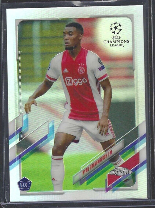 RYAN GRAVENBERCH 2020-21 TOPPS CHROME SILVER REFRACTOR ROOKIE RC #98