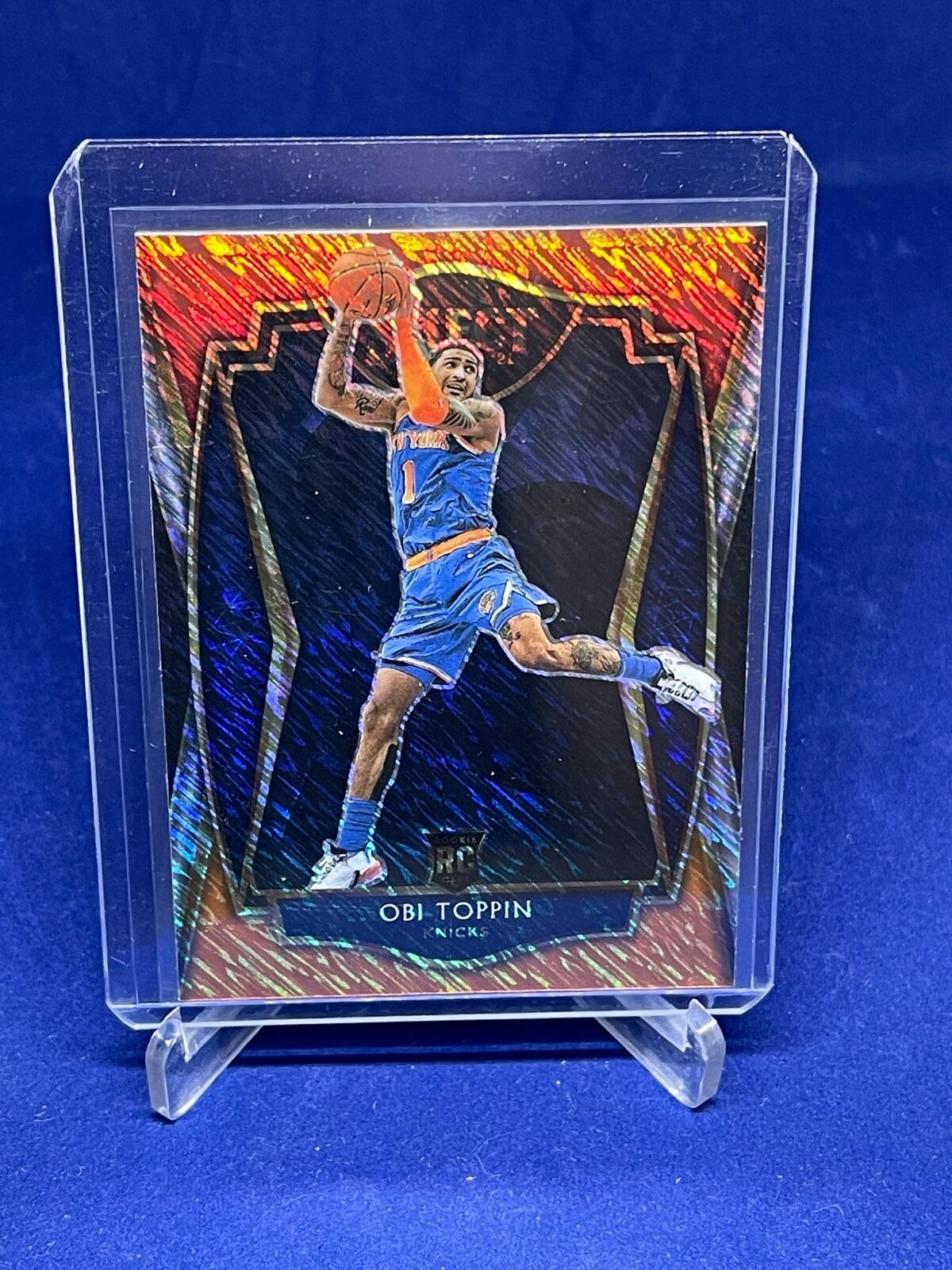 OBI TOPPIN 2020-21 PANINI SELECT PREMIER LEVEL SHIMMER PRIZM ROOKIE RC #187