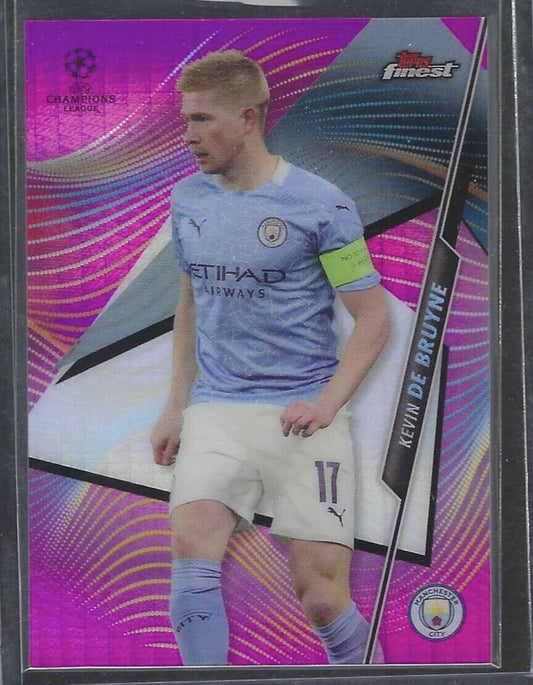 KEVIN DE BRUYNE 2020-21 TOPPS FINEST PINK HYPER REFRACTOR #D 121/125