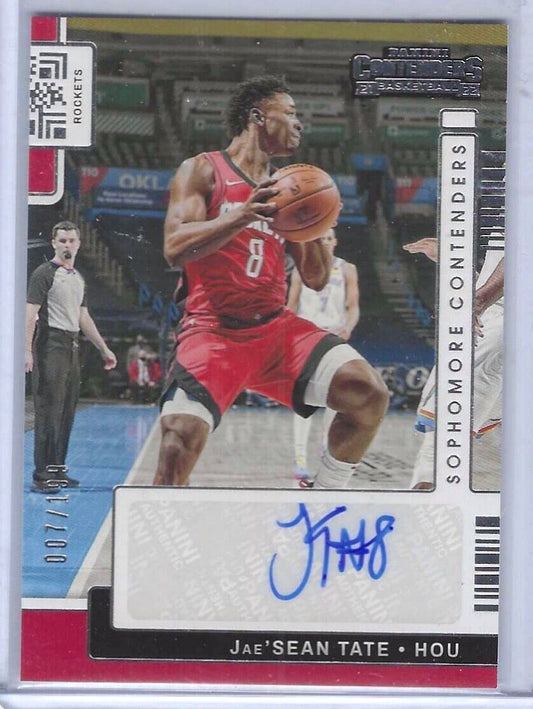 JAE'SEAN TATE 2021-22 PANINI CONTENDERS SOPHOMORE CONTENDERS AUTO #D /199