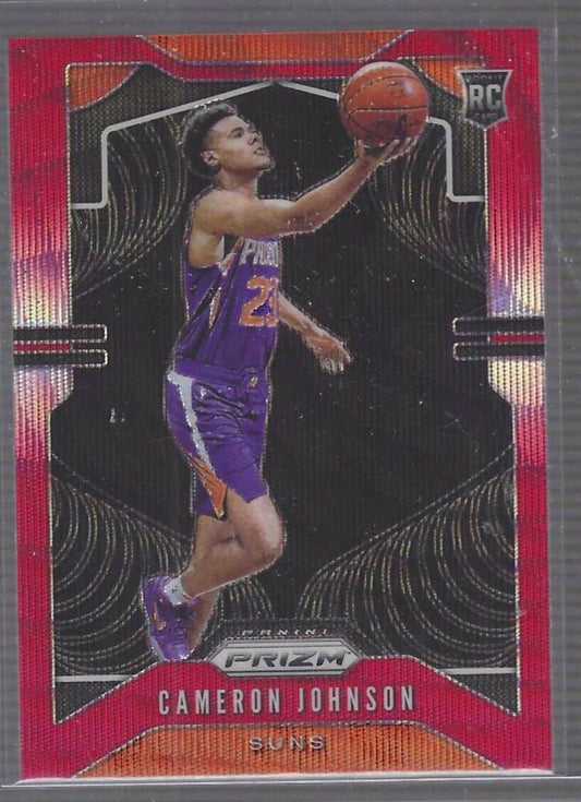 CAMERON JOHNSON 2019-20 PANINI PRIZM RED RUBY WAVE PRIZM ROOKIE RC #257