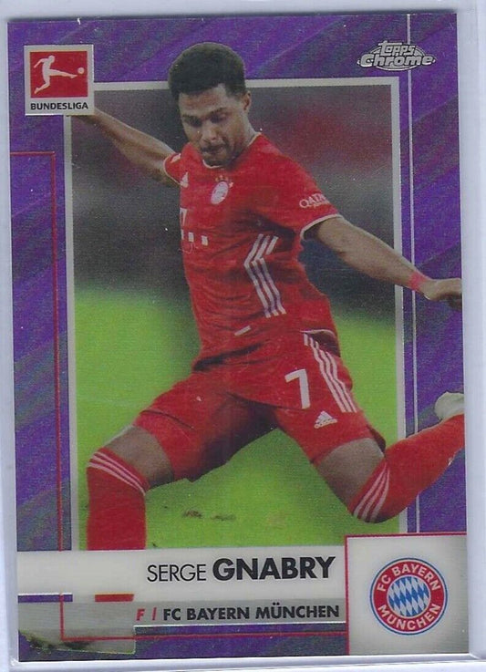 SERGE GNABRY 2020-21 TOPPS CHROME BUNDESLIGA PURPLE REFRACTOR #D /299