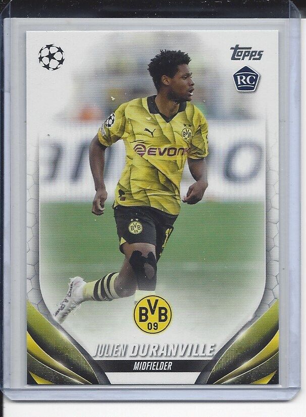 JULIEN DURANVILLE 2023-24 TOPPS UCL CLUB PHOTO VARIATION SHORT PRINT RC SP #191