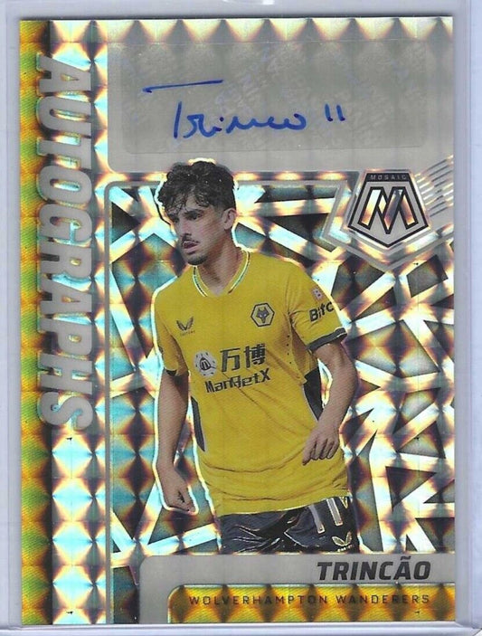 TRINCAO 2021-22 PANINI MOSAIC EPL SILVER MOSAIC PRIZM AUTO #AM-TRN