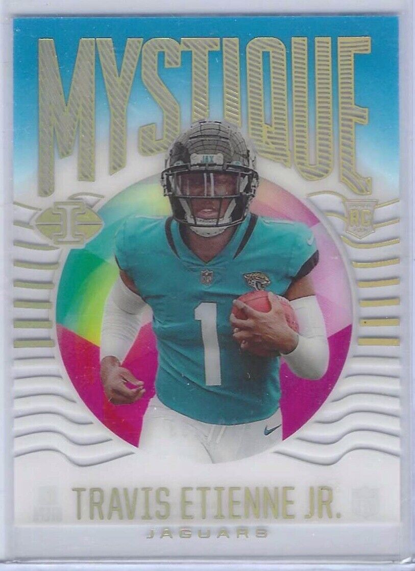 TRAVIS ETIENNE JR 2021 PANINI ILLUSIONS MYSTIQUE ACETATE BLUE RC #D /299