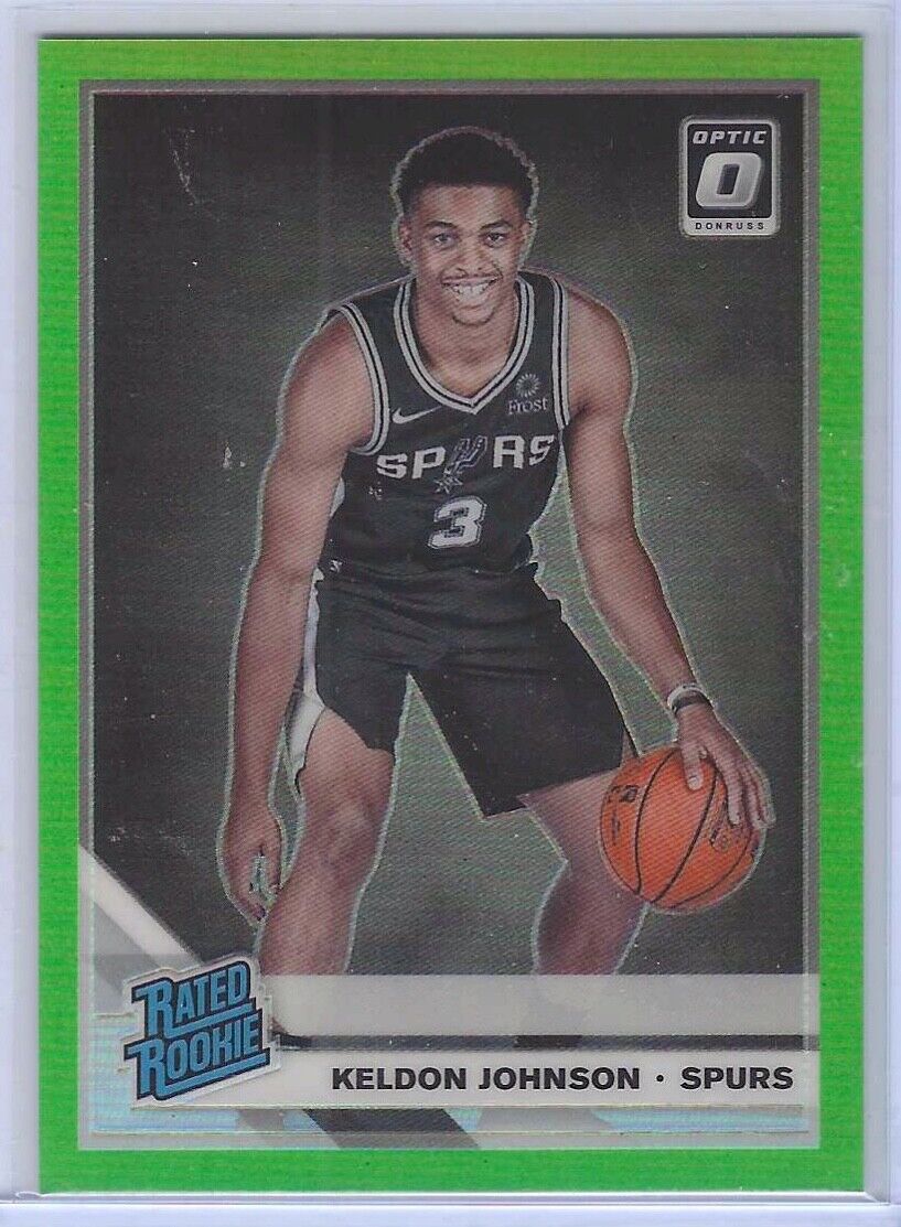 KELDON JOHNSON 2019-20 DONRUSS OPTIC LIME GREEN HOLO RATED ROOKIE RC #D 121/149