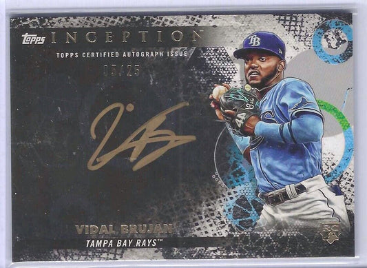 VIDAL BRUJAN 2022 TOPPS INCEPTION SILVER SIGNINGS GOLD INK AUTO RC #D 05/25