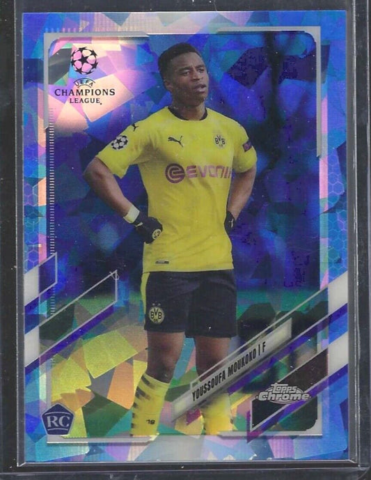 YOUSSOUFA MOUKOKO 2020-21 TOPPS CHROME BLUE SAPPHIRE REFRACTOR RC #55