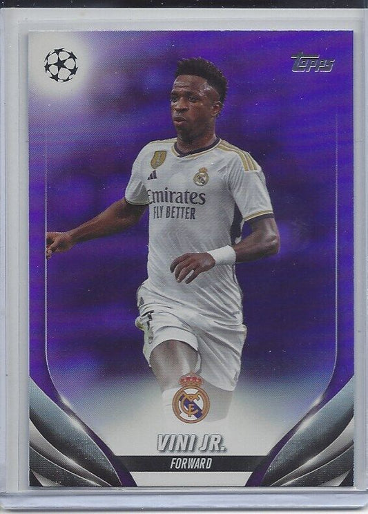 VINICIUS VINI JR 2023-24 TOPPS CLUB COMPETITIONS PURPLE FOIL #D 216/299