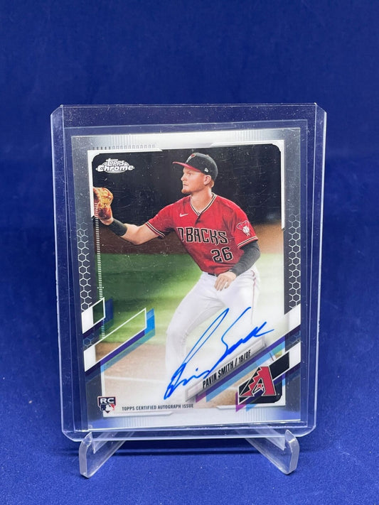 PAVIN SMITH 2021 TOPPS CHROME ON CARD AUTO ROOKIE RC