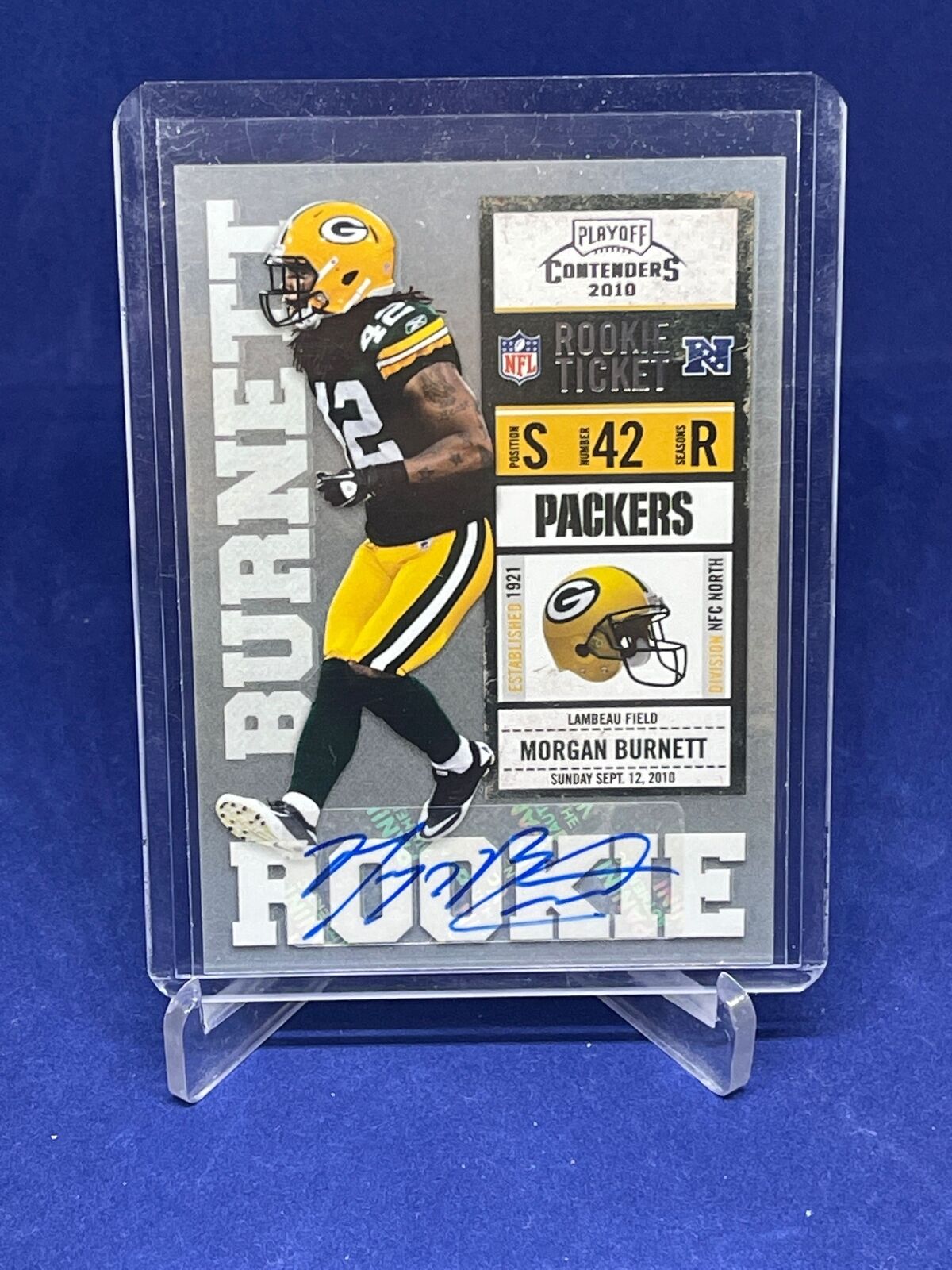 MORGAN BURNETT 2010 PANINI PLAYOFF CONTENDERS ROOKIE TICKET AUTO RC #173