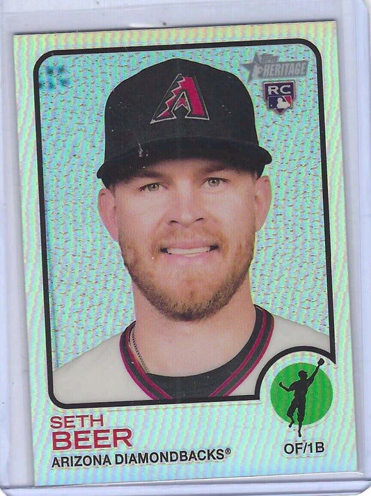 SETH BEER 2022 TOPPS HERITAGE REFRACTOR ROOKIE RC #D 602/673