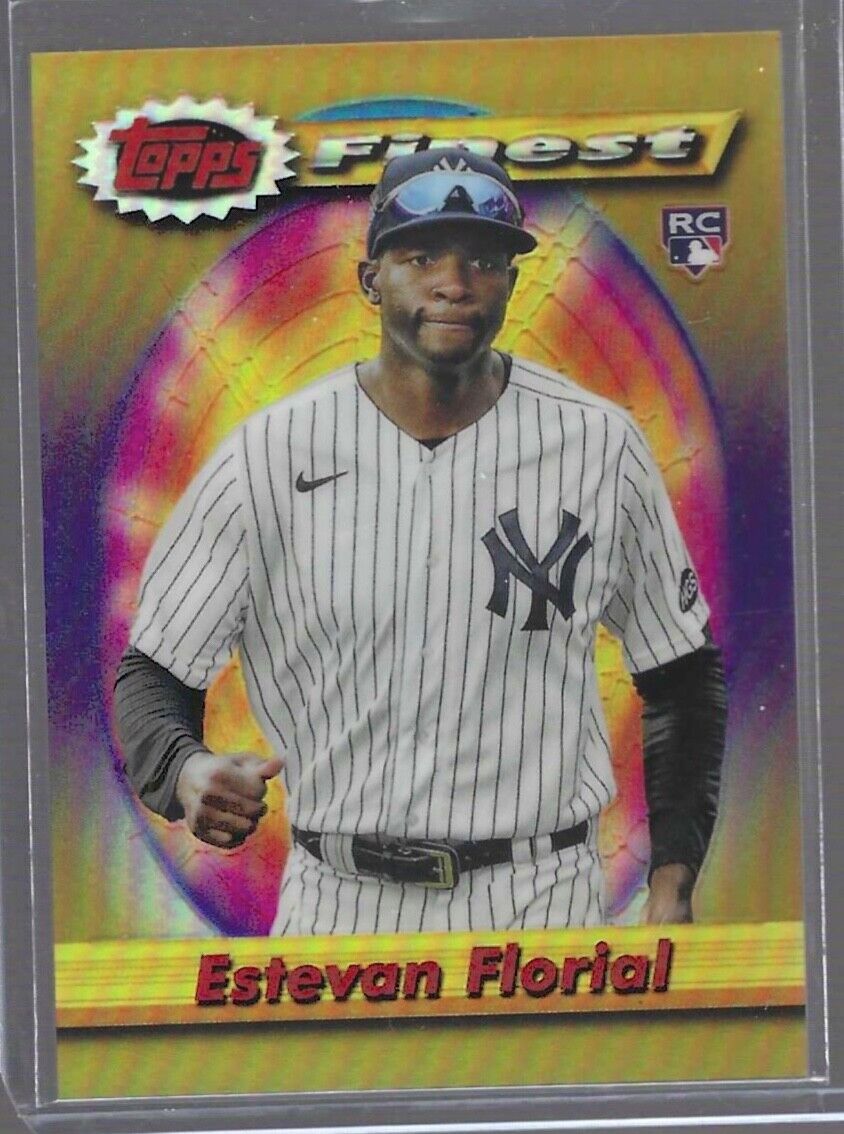 ESTEVAN FLORIAL 2021 TOPPS FINEST THROWBACKS GOLD REFRACTOR ROOKIE RC #D 39/50