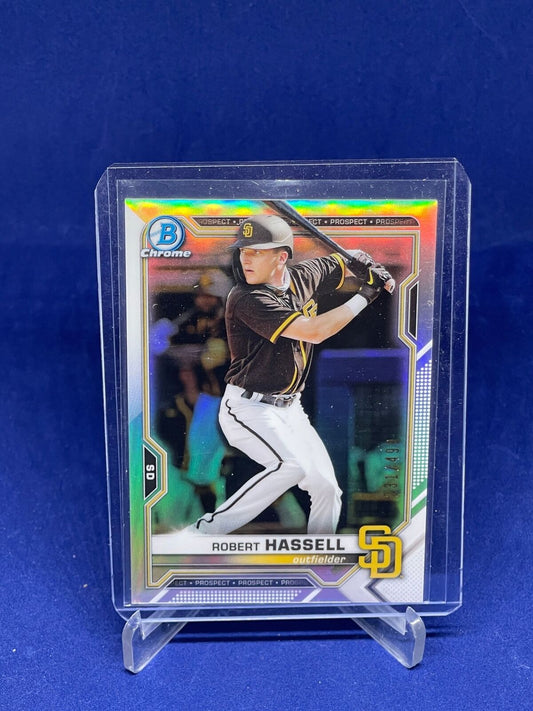 ROBERT HASSELL 2021 BOWMAN CHROME REFRACTOR PROSPECT #D 231/499
