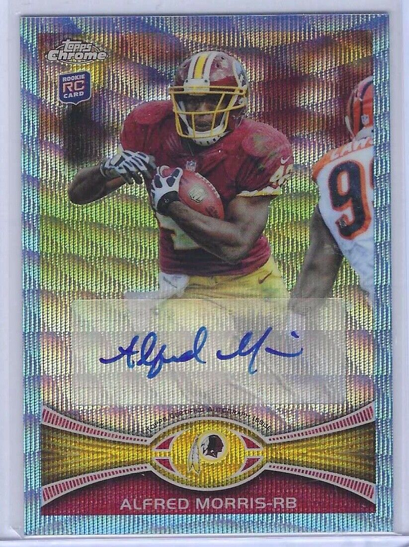 ALFRED MORRIS 2012 TOPPS CHROME BLUE WAVE REFRACTOR ROOKIE AUTO RC SSP #BWA-AM