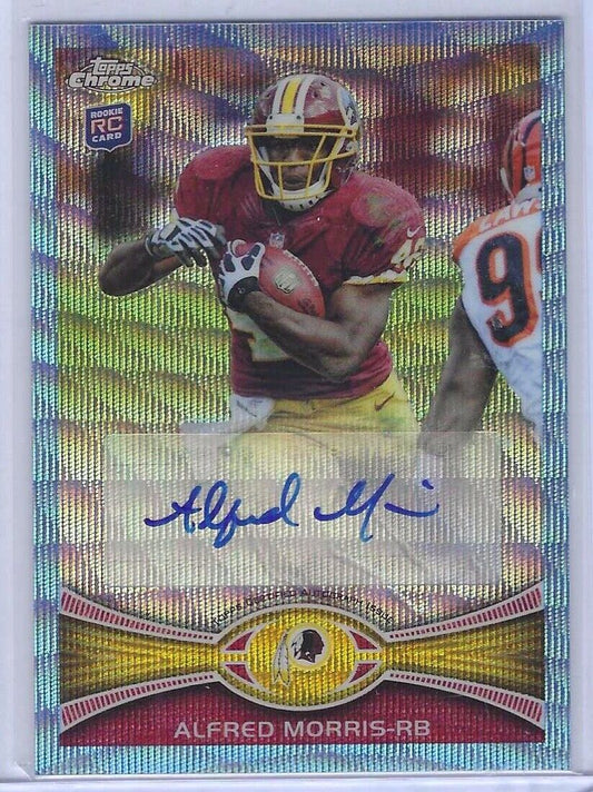 ALFRED MORRIS 2012 TOPPS CHROME BLUE WAVE REFRACTOR ROOKIE AUTO RC SSP #BWA-AM