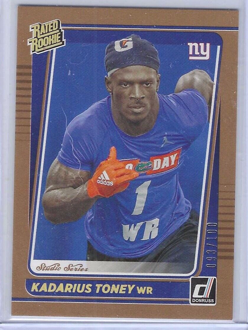 KADARIUS TONEY 2021 PANINI DONRUSS BRONZE STUDIO SERIES RC #D 093/100