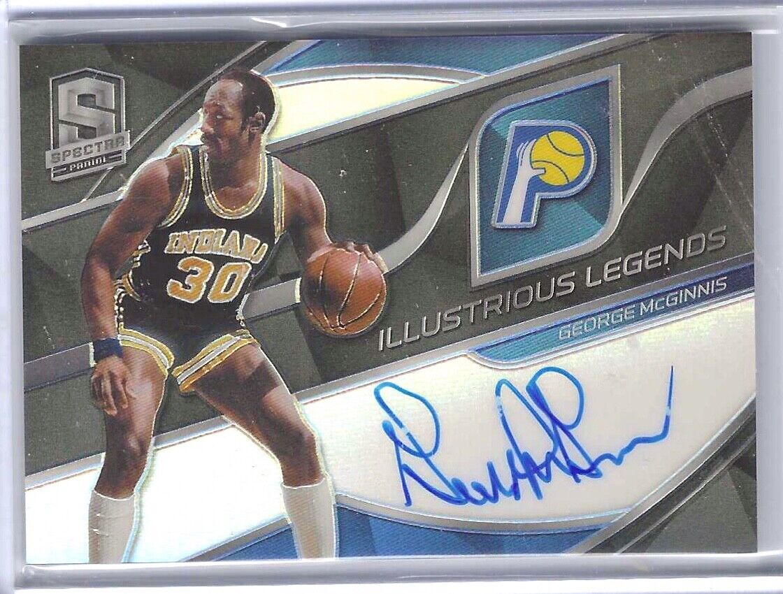 GEORGE MCGINNIS 2019-20 PANINI SPECTRA ILLUSTRIOUS LEGENDS ON CARD AUTO #D 55/99