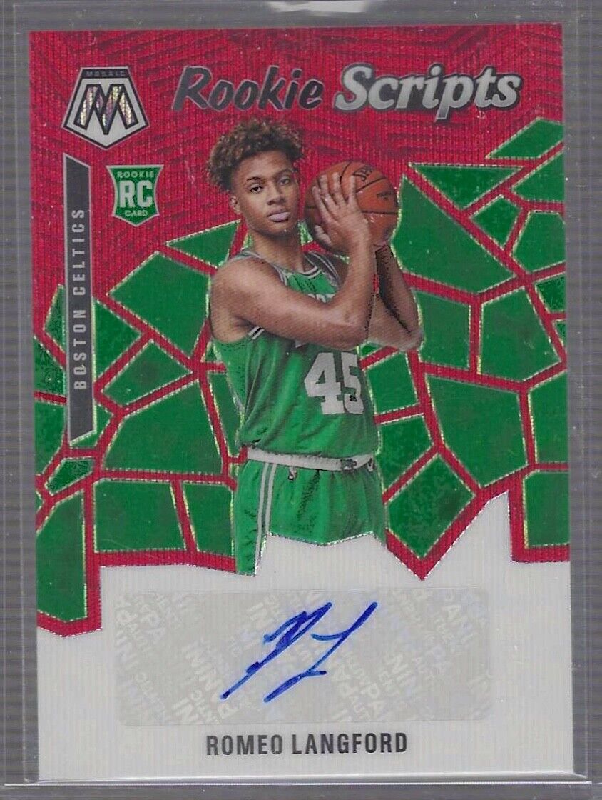 ROMEO LANGFORD 2019-20 PANINI MOSAIC RED WAVE PRIZM ROOKIE SCRIPTS AUTO RC