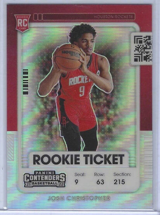 JOSH CRISTOPHER 2021-22 PANINI CONTENDERS SILVER PRIZM VARIATION ROOKIE RC #124