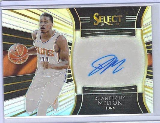 DE'ANTHONY MELTON 2018-19 PANINI SELECT SILVER PRIZM AUTO #D 197/199
