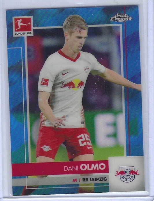 DANI OLMO 2020-21 TOPPS CHROME BUNDESLIGA BLUE ROOKIE REFRACTOR RC #D /150