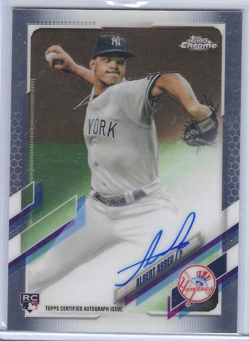 ALBERT ABREU 2021 TOPPS CHROME ROOKIE AUTO RC #RA-AA