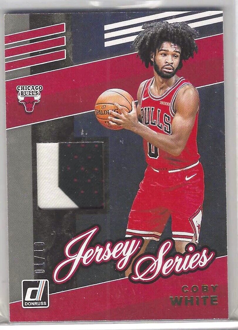 COBY WHITE 2019-20 PANINI DONRUSS JERSEY SERIES GOLD PATCH ROOKIE RC #D 01/10