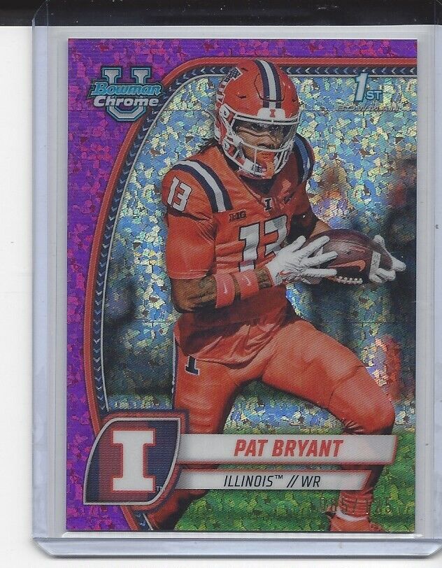 PAT BRYANT 2024 BOWMAN CHROME UNIVERSITY 1ST FUCHSIA MINI DIAMOND REFRACTOR /125