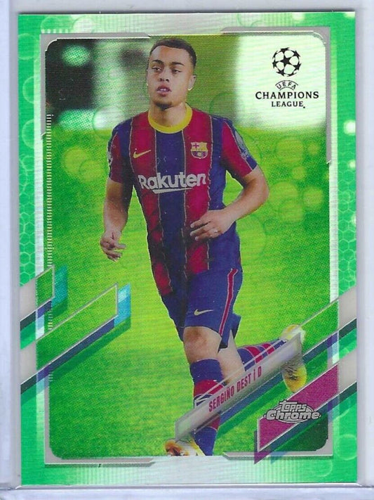 SERGINO DEST 2020-21 TOPPS CHROME LIME GREEN BUBBLES REFRACTOR RC #8