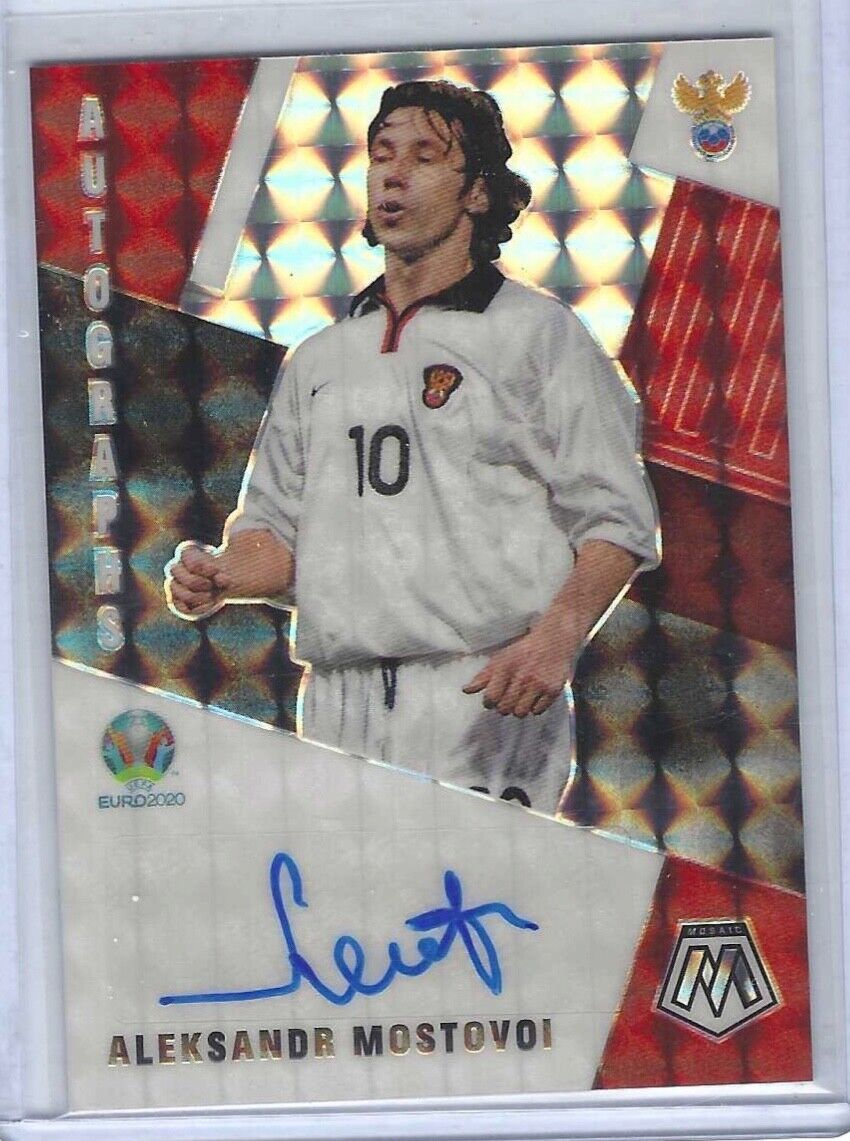 ALEKSANDR MOSTOVOI 2020-21 PANINI MOSAIC UEFA SILVER MOSAIC PRIZM AUTO #AM-AM