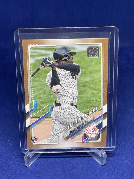 ESTEVAN FLORIAL 2021 TOPPS UPDATE SERIES GOLD ROOKIE RC #D 1598/2021
