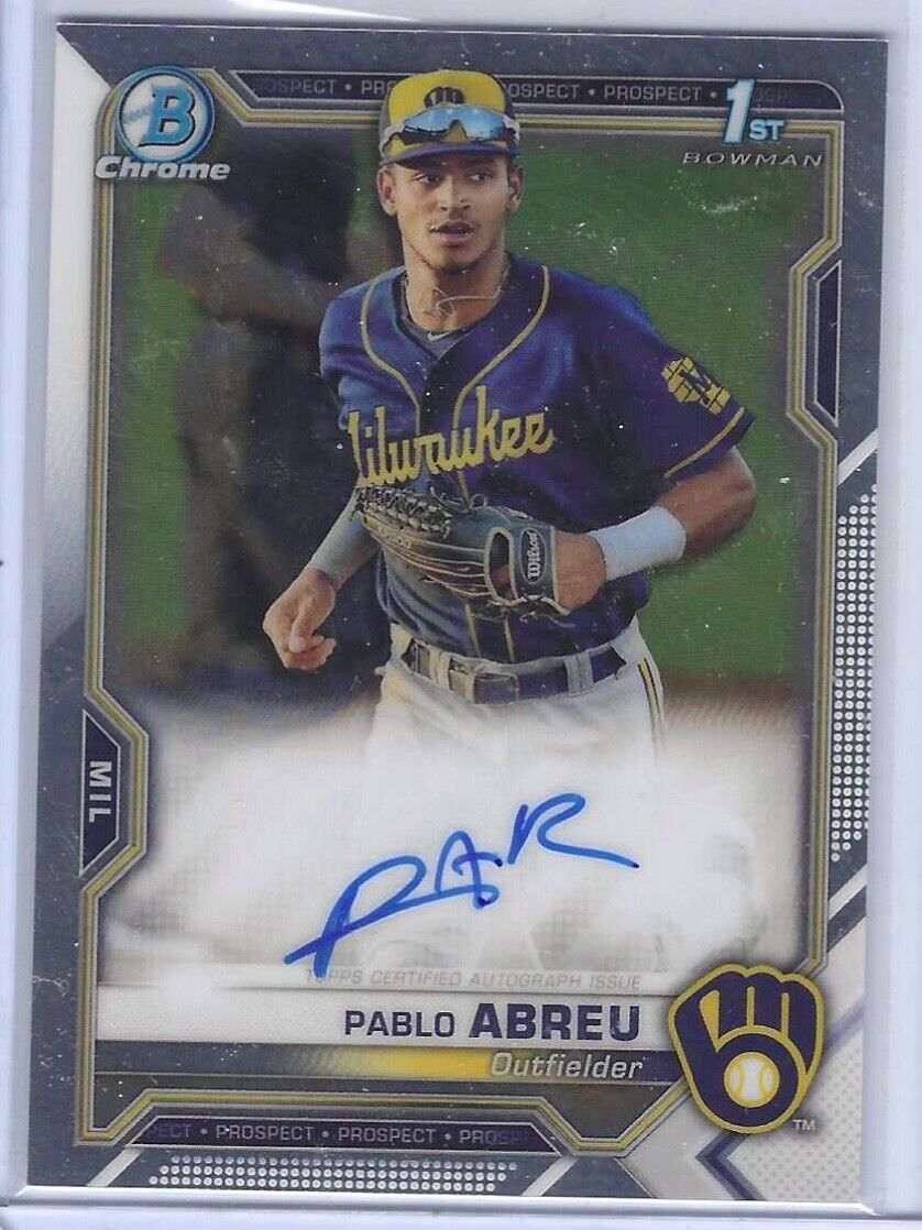 PABLO ABREU 2021 BOWMAN CHROME 1ST BOWMAN PROSPECT AUTO #CPA-PA