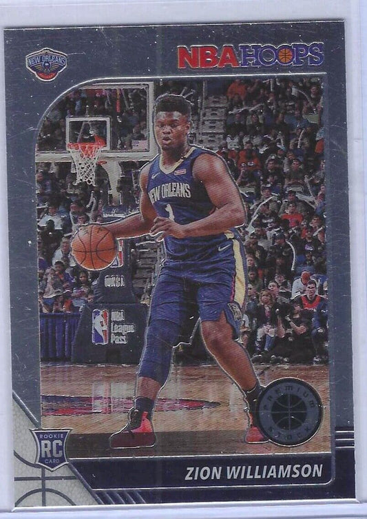 ZION WILLIAMSON 2019 PANINI NBA HOOPS PREMIUM STOCK ROOKIE RC #258