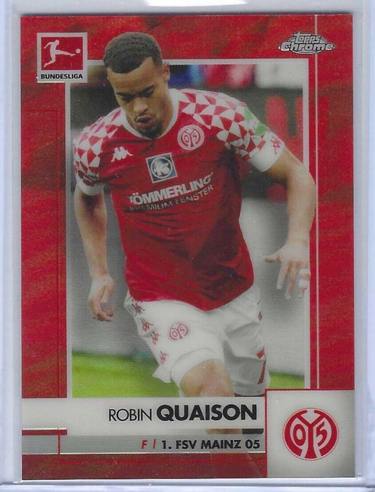 ROBIN QUAISON 2020-21 TOPPS CHROME BUNDESLIGA RED REFRACTOR #D 06/10