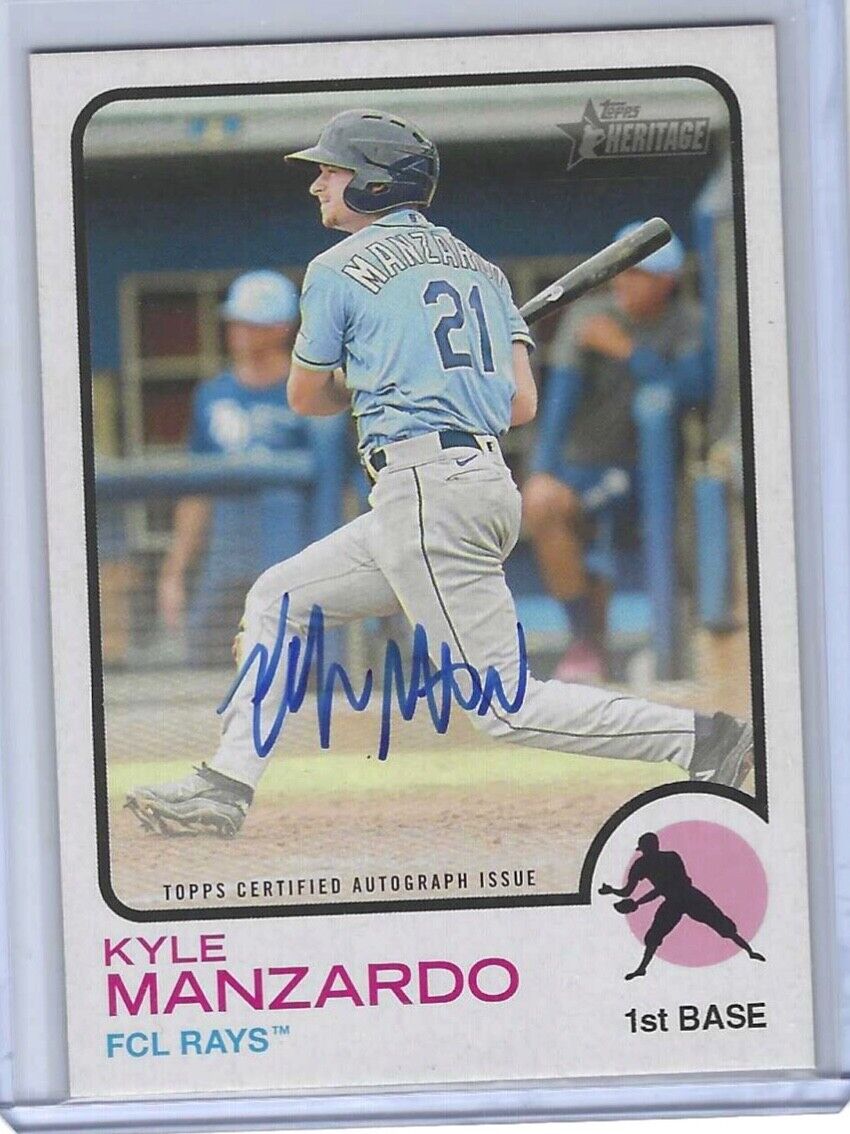KYLE MANZARDO 2022 TOPPS HERITAGE MINOR LEAGUE PROSPECT REAL ONE AUTO #ROA-KM