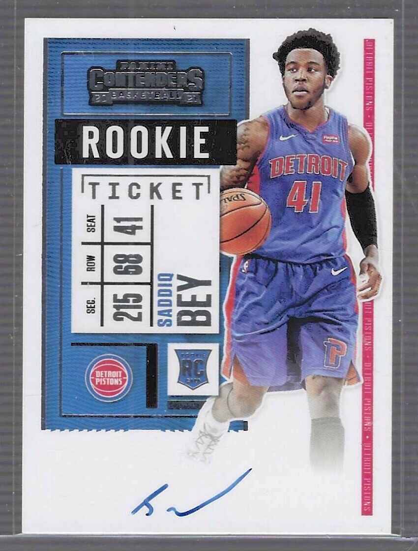 SADDIQ BEY 2020-21 PANINI CONTENDERS ROOKIE TICKET ON CARD AUTO RC #103