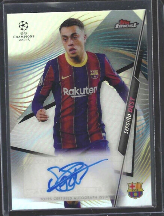 SERGINO DEST 2020-21 TOPPS FINEST UCL SILVER REFRACTOR AUTO RC #FA-SD