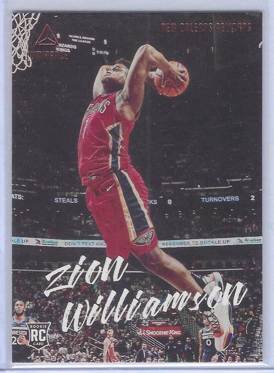 ZION WILLIAMSON 2019 PANINI CHRONICLES LUMINANCE BRONZE FOIL ROOKIE RC #143
