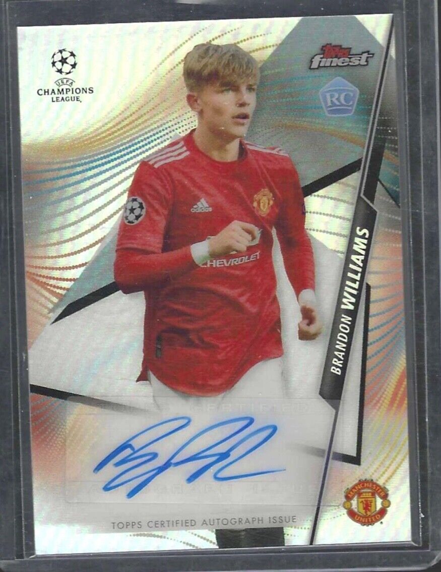 BRANDON WILLIAMS 2020-21 TOPPS FINEST UCL SILVER REFRACTOR ROOKIE AUTO RC #FA-BW