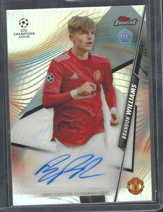 BRANDON WILLIAMS 2020-21 TOPPS FINEST UCL SILVER REFRACTOR ROOKIE AUTO RC #FA-BW