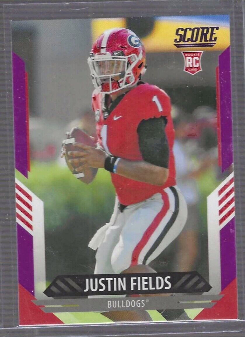 JUSTIN FIELDS 2021 PANINI SCORE PURPLE FOIL ROOKIE RC #360
