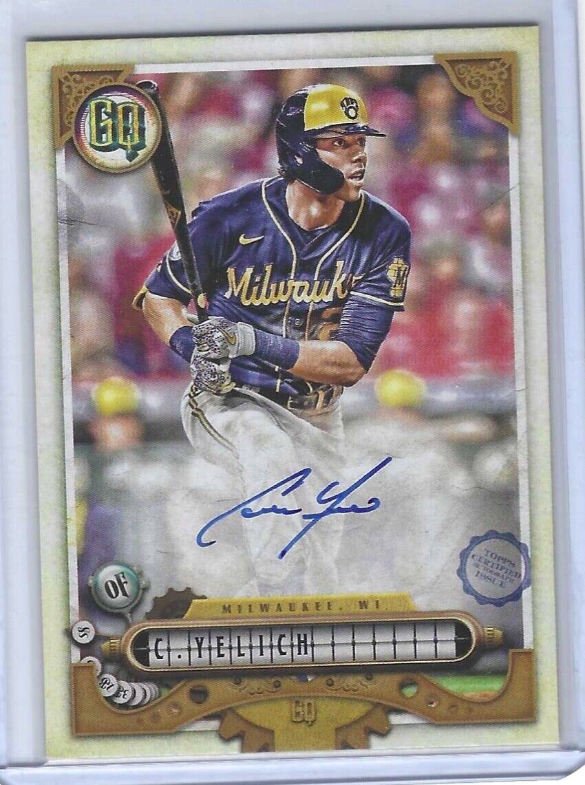 CHRISTIAN YELICH 2022 TOPPS GYPSY QUEEN ON CARD AUTO #GQA-CY